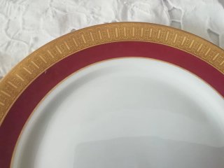 Set Rosenthal porcellana oro e bordeaux