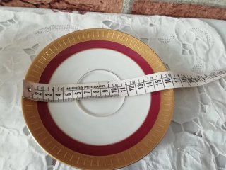 Set Rosenthal porcellana oro e bordeaux