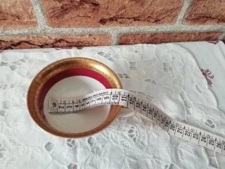 Set Rosenthal porcellana oro e bordeaux