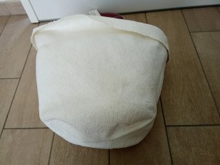 Borsa bianca con manici rosa