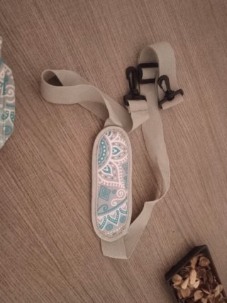 Funda portátil mandala gris y turquesa