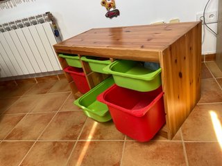 Mueble Pino Cajones Plástico