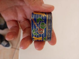 Caja cloisonné China Máscara