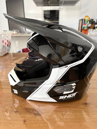 Casco Enduro SHOT Negro/Blanco
