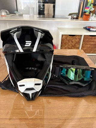 Casco Enduro SHOT Negro/Blanco