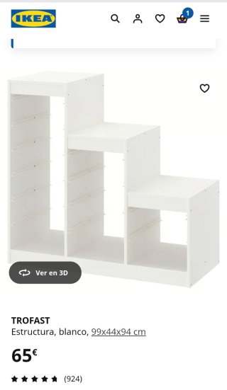 Estantería modular blanca Ikea Trofast