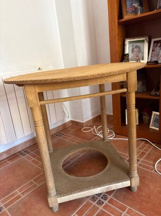 Mesa camilla redonda de 80 cm.