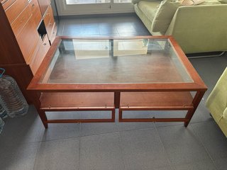 Mesa de centro Matias Guarro madera y cristal