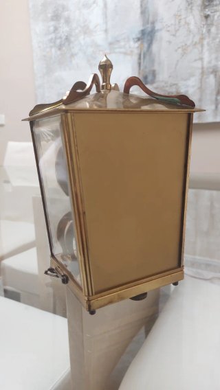 Reloj de mesa dorado vintage Schatz