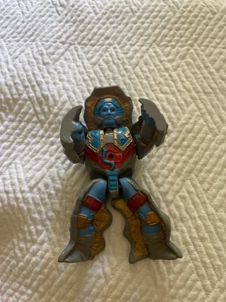 Figura de Coleccionista Robot Azul y Dorado