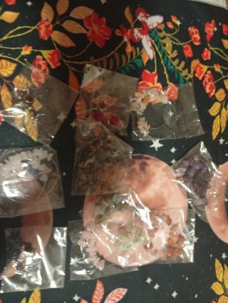 Pendientes Minerales Marrones y Plateados