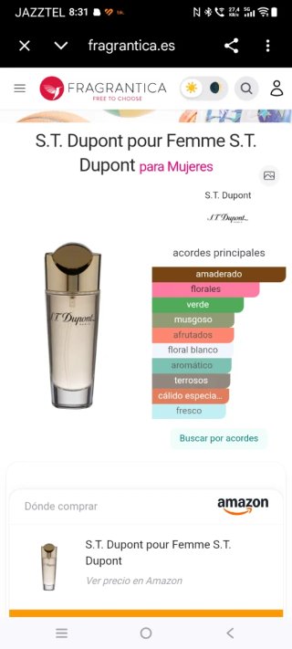 Perfume S.T. Dupont 100 ml Dorado
