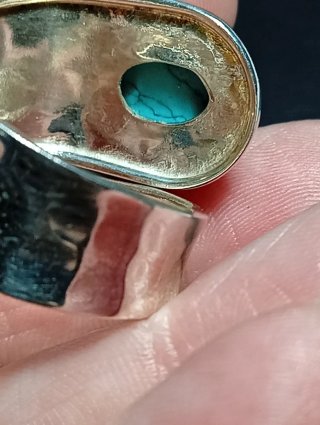 Anillo Plata Ley Ajustable Turquenita