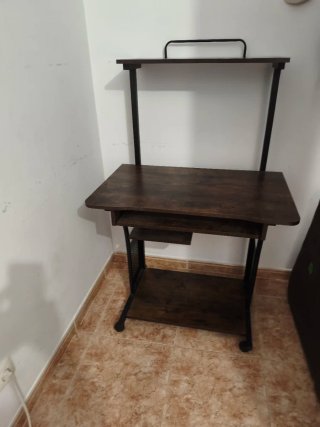 Mesa Ordenador Madera y Metal
