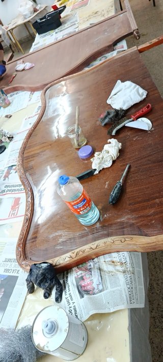 Cabecero de madera restaurado a mano de 135cm