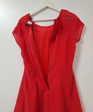 Vestido rojo H&M skater vuelo talla 38