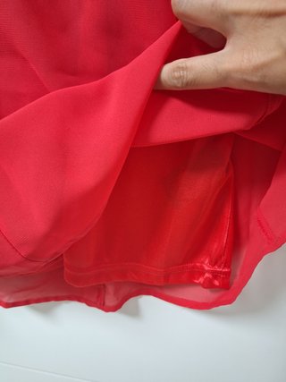 Vestido rojo H&M skater vuelo talla 38