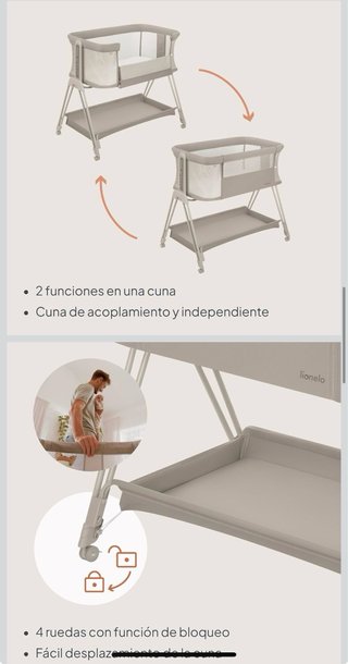 Cuna de viaje plegable