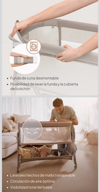Cuna de viaje plegable