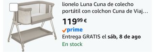 Cuna de viaje plegable