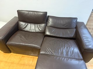 Sofá Natuzzi 2 plazas cuero reclinable