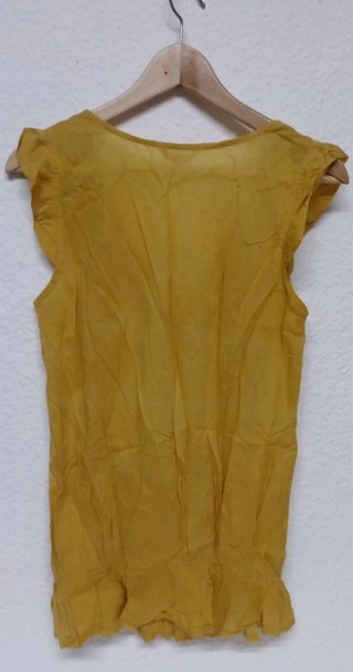 Blusa Stradivarius Algodón Talla S/M Amarilla