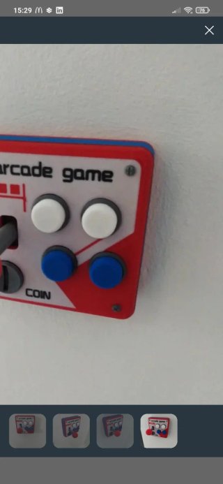 Aplique luz estilo arcade