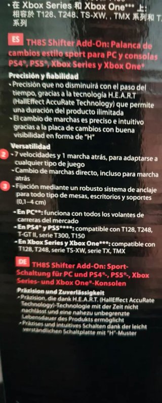 Thrustmaster TH8S Cambio Manual PS5/Xbox/PC