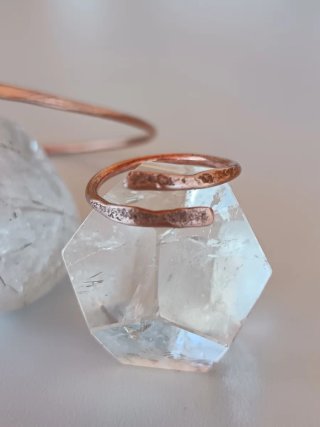 Conjunto artesanal Pulsera y Anillo de puro Cobre