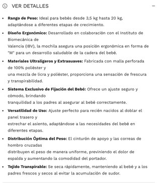 Mochila Portabebés Availand Ergo Soft 3 posiciones