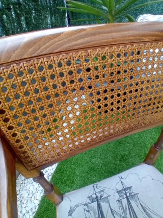 Butacas Becara Madera y Ratan