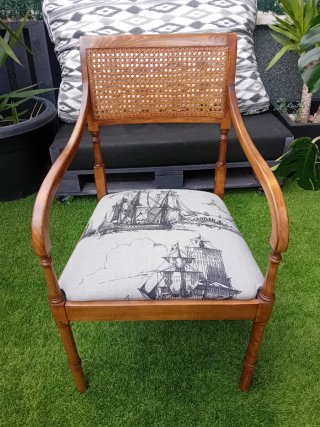 Butacas Becara Madera y Ratan