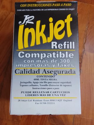 30 Botes Tinta  negra para rellenar cartuchos