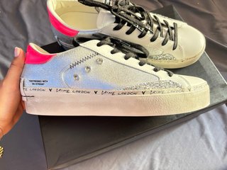 Bambas CRIME LONDON plateadas y blancas