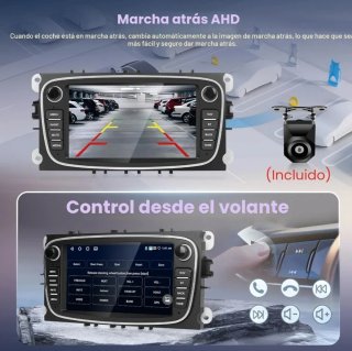 Pantalla 7" Android 15 Ford Focus /Mondeo 4GB+64GB