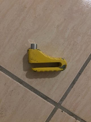 Candado de disco amarillo para moto
