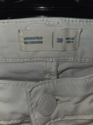 Pantalón cropped flare  blanco mujer Springfield
