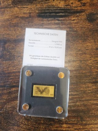 Fogli d'oro Deutsche Mark e moneta Erasmus