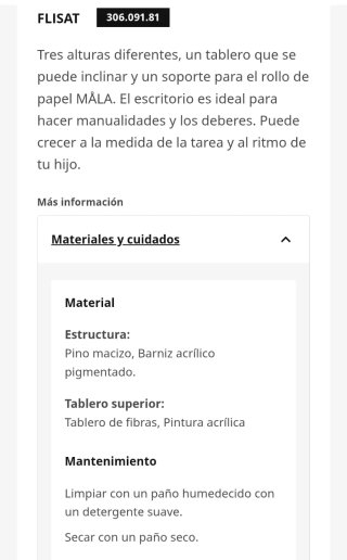 Escritorio infantil IKEA Flisat