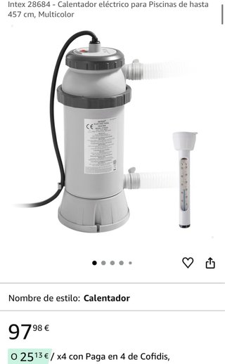 Calentador Eléctrico Piscina Intex