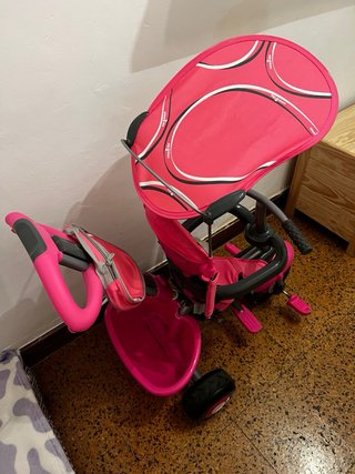 Triciclo niña fucsia 12 meses a 3 años
