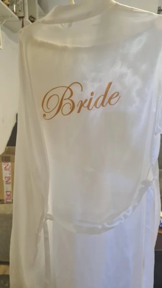 Bata Novia + Pijama + Zapatillas "BRIDE"