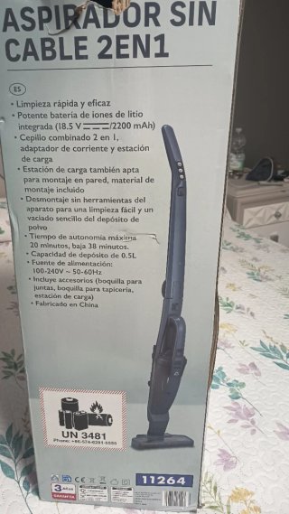 Aspiradora sin cable Ambiano 2en1