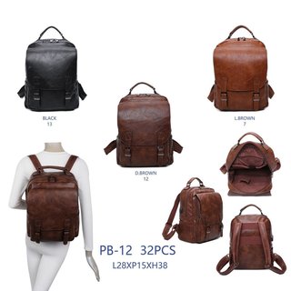 Mochila Negra Cuero