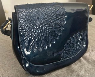 Bolso Desigual Charol Azul Mediano