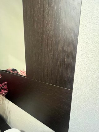 Mueble de entrada madera y mimbre