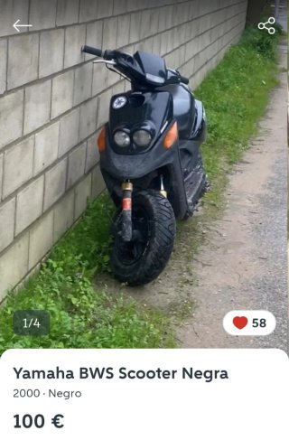 Yamaha BWS Scooter Negra 2000