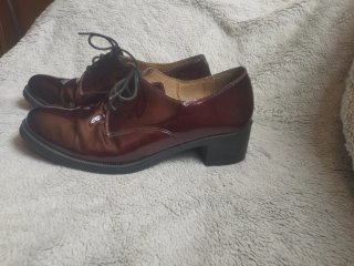 Zapatos charol burdeos talla 38