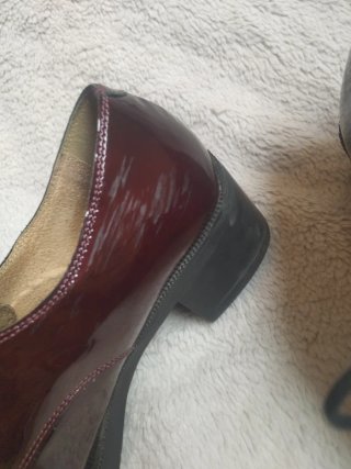 Zapatos charol burdeos talla 38