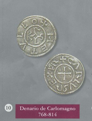MONEDA DE PLATA DENARIO DE CARLOMAGNO FRANCIA 800